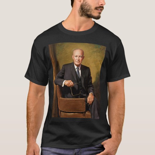 Dwight Eisenhower President Witte Huis T-shirt (Voorkant)