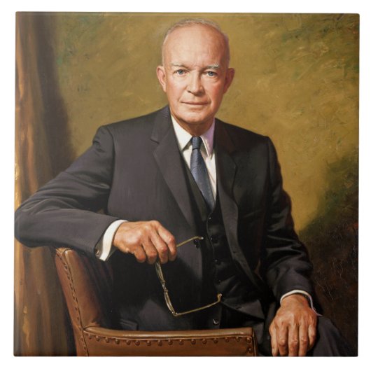 Dwight Eisenhower President Witte Huis Tegeltje (Voorkant)