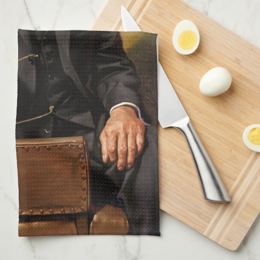 Dwight Eisenhower President Witte Huis Theedoek (Quarter Fold)