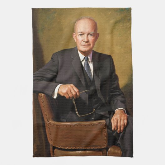 Dwight Eisenhower President Witte Huis Theedoek (Verticaal)