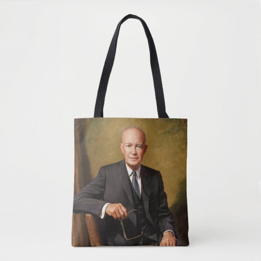 Dwight Eisenhower President Witte Huis Tote Bag (Voorkant)