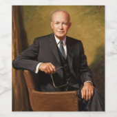 Dwight Eisenhower President Witte Huis Wijn Etiket (Enkel label)