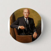 Dwight Eisenhower Ronde Button 5,7 Cm (Voorkant)