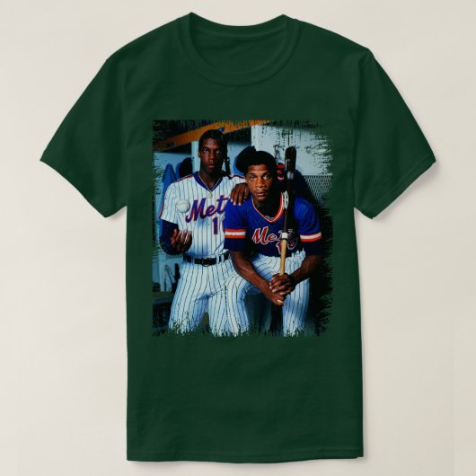 Dwight Gooden Darryl Strawberry Retro T-shirt (Design voorkant)