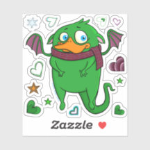 Dwight het monster, sticker