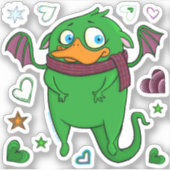 Dwight het monster, sticker (Voorkant)