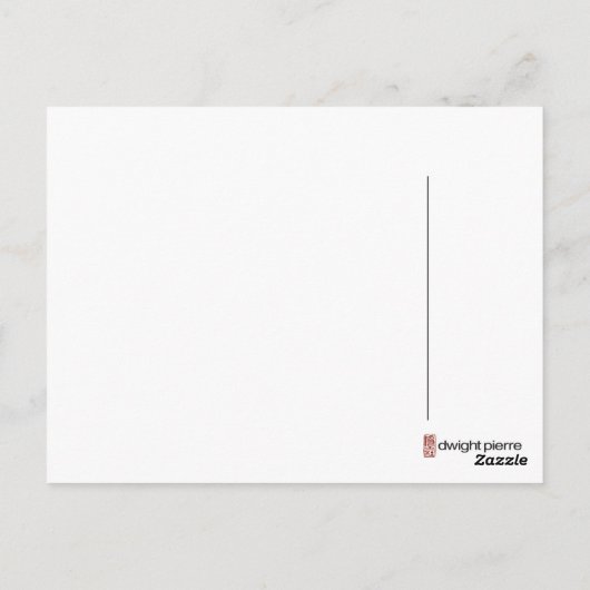 Dwight Pierre Briefkaart (Achterkant)