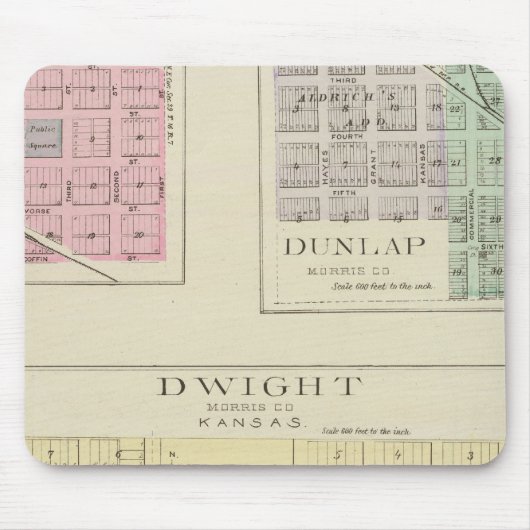 Dwight, Wilsey, Dunlap, Kansas Muismat (Voorkant)