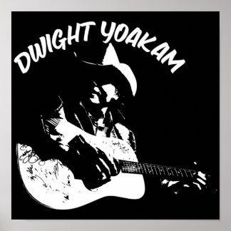 Dwight Yoakam art en illustratie Dwight Yoakam d Poster