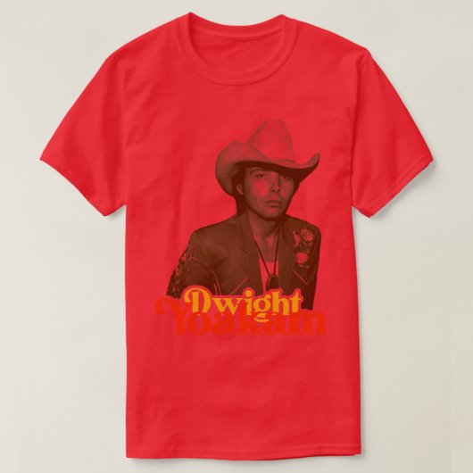 Dwight Yoakam Retro Country Fan Tribute T-shirt (Design voorkant)
