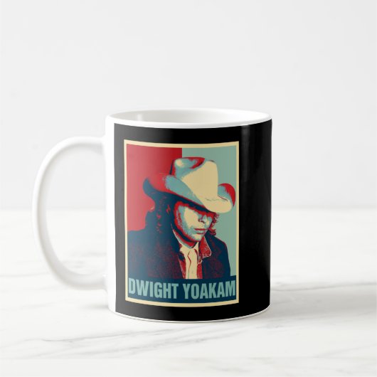 Dwight Yoakam Retro Hope Style Gift voor Fans.png Koffiemok (Links)