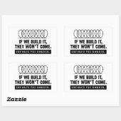 Dwing de grens af! rechthoekige sticker (Vel)