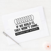 Dwing de grens af! rechthoekige sticker (Envelop)