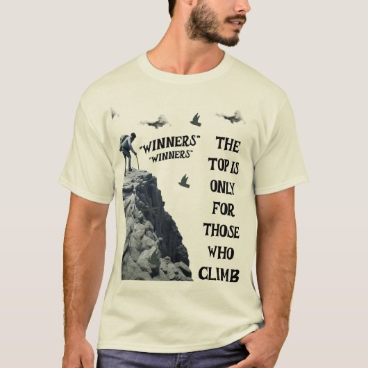 Dwing jezelf om verder te gaan t-shirt (Voorkant)