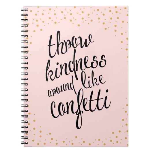 Dwing Kindness like Confetti Happy Notebook Notitieboek (Voorkant)