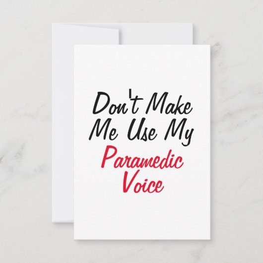 Dwing me niet mijn ambulancestem te gebruiken kaart (Voorkant)