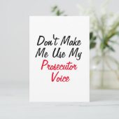 Dwing me niet mijn stem als officier van justitie  kaart (Staand voorkant)