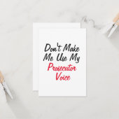 Dwing me niet mijn stem als officier van justitie  kaart (Voorkant / Achterkant in situ)