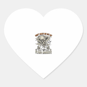 Dwing Me Niet Om Vliegende Apen Halloween Maan Sch Hart Sticker