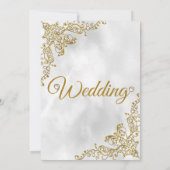 Dwingend goud marmer white pearl Silver Kaart (Achterkant)