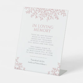 Dwingend zwart roze blad monogram in liefhebbende  reclamebord met voetstuk