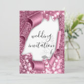 Dwingende 3D Cart Effect White Rose Lijst Florals Kaart (Staand voorkant)