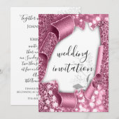 Dwingende 3D Cart Effect White Rose Lijst Florals Kaart (Voorkant / Achterkant)