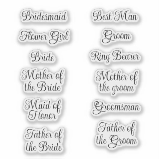 Dwingende Bridesmaid Decal Vinyl Stickers (Voorkant)