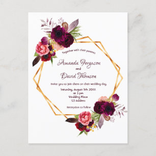 Dwingende groeven, geometrische boho briefkaart