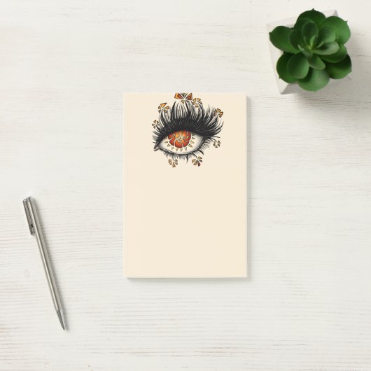 Dwingende ogen van de digitale lava-kunst post-it® notes (Kantoor)