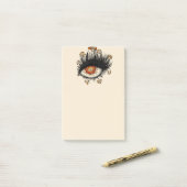 Dwingende ogen van de digitale lava-kunst post-it® notes (Op bureau)