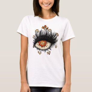 Dwingende ogen van de digitale lava-kunst t-shirt