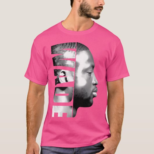 Dwyane Wade - Zwart Wit T-shirt (Voorkant)