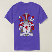 Dwyer Coat of Arms Family Crest T-shirt (Design voorkant)