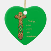 Dwynwen Nothing Wins Hearts Like Cheerfulness  Keramisch Ornament (Achterkant)