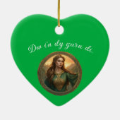 Dwynwen The Patron Saint Of Lovers Keramisch Ornament (Achterkant)