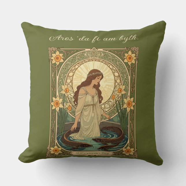 Dwynwen's Well And Sacred Fish Kussen (Voorkant)