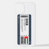 DXB Dubai Boarding Pass - Dubai Ticket iPhone Hoesje (Achterkant)