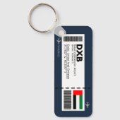DXB Dubai Boarding Pass - Dubai Ticket Sleutelhanger (Voorkant)