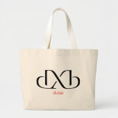 dxb - dubai grote tote bag (Voorkant)