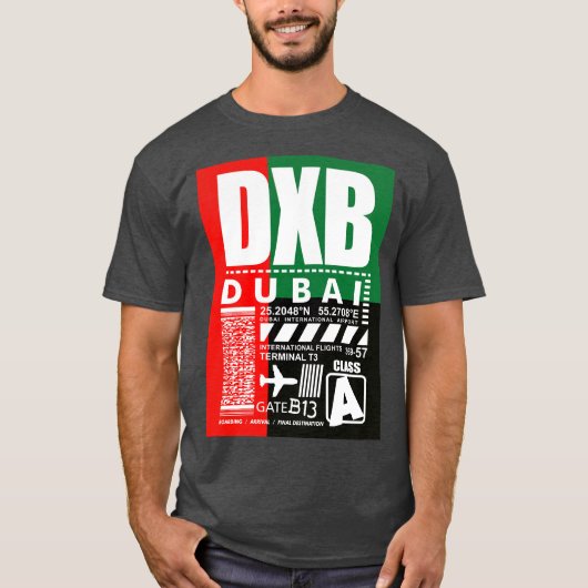 DXB Dubai luchthaven T-shirt (Voorkant)