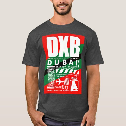 DXB Dubai luchthaven T-shirt (Voorkant)