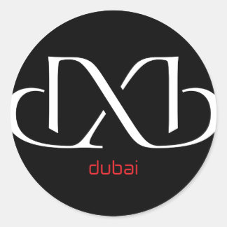 DXB Dubai Ronde Sticker