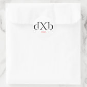 DXB - Dubai Ronde Sticker (Tas)