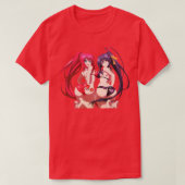 DxD Himejima Akeno en Rias Gremory St T-shirt (Design voorkant)