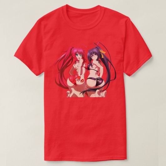 DxD Himejima Akeno en Rias Gremory St T-shirt (Design voorkant)