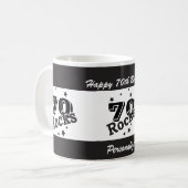 DY Age and Name Birthday Rocks Koffiemok (Voorkant links)