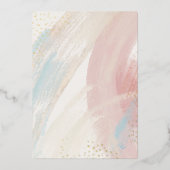 DY Blank Waterverf & Gold Foil party Invitation Folie Uitnodiging (Voorkant)