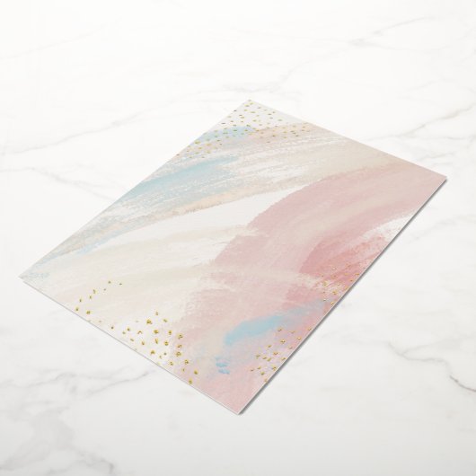 DY Blank Waterverf & Gold Foil party Invitation Folie Uitnodiging (Gedraaid)