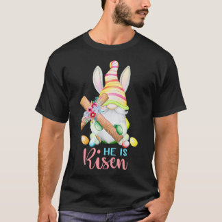 Dy Cute Gnome Christelijke Paasdag dat hij is ontk T-shirt